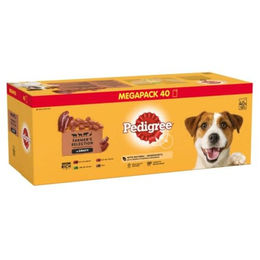 Produktbild von Pedigree Hundefutter Stückchen in Sauce Gemischte Selektion Lamm Rind Ente 40 x 100g