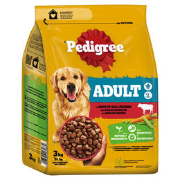 Pedigree Hundetrockenfutter Adult mit Rind ohne Farb- und Aromastoffe 3 kg - 3 kg – Bild 1 von 2