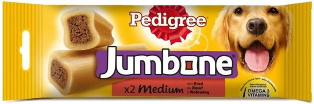 Pedigree Jumbone Kausnack für erwachsene Hunde mit Rind und Geflügel ohne Farb- und Aromastoffe 180 g - 6 x 180 g – Bild 1 von 7