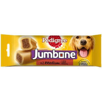 Produktbild von Pedigree Jumbone Kausnack für erwachsene Hunde mit Rind und Geflügel ohne Farb- und Aromastoffe 180 g - 6 x 180 g