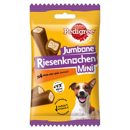 Produktbild von Pedigree Jumbone Mini Kauknochen für Hunde Adult mit Huhn Lamm und Ente 160 g - 8 x 160 g