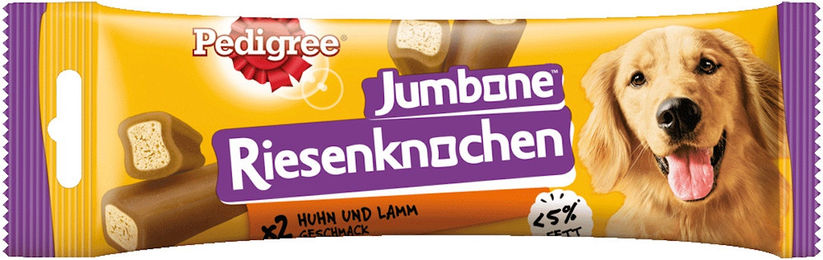 Pedigree Jumbone Riesenknochen Medium mit Huhn und Lamm für Hunde Adult 12 x 180 g - 12 x 180 g – Bild 1 von 4