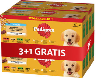 Pedigree Junior Hundefutter Stückchen in Gelee 4 x 100 g – Bild 1 von 1
