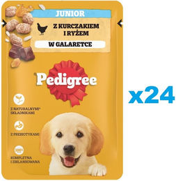 Pedigree Junior Nassfutter für Welpen mit Huhn und Schwein in Gelee 24x100g - 24 x 100 g – Bild 1 von 3