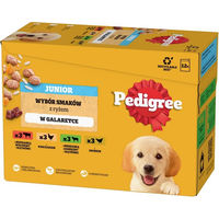 Produktbild von Pedigree Junior Nassfutter Mix für Welpen mit Huhn, Lamm, Rind und Geflügel in Gelee 12x100g - 12 x 100 g