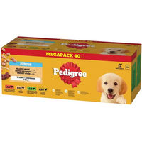 Produktbild von Pedigree Junior Nassfutter Mix für Welpen mit Rind, Huhn, Lamm und Geflügel in Gelee, 40 x 100 g - 40 x 100 g