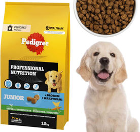Pedigree Junior Professional Nutrition Trockenfutter für Welpen großer und mittelgroßer Rassen mit Geflügel und Gemüse 12 kg – Bild 1 von 1