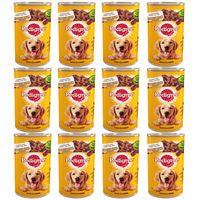 Produktbild von Pedigree Nassfutter für adulte Hunde mit Huhn in Gelee 12 x 1200 g - 12 x 1200 g