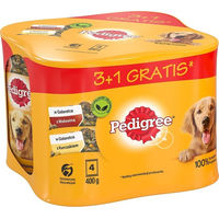 Produktbild von Pedigree Nassfutter für adulte Hunde mit Rind und Huhn in Gelee 4x400 g - 4 x 400 g