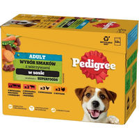 Produktbild von Pedigree Nassfutter für adulte Hunde Stückchen in Sauce Huhn Truthahn Rind 12x100g - 12 x 100 g