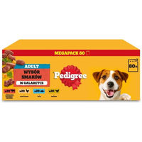 Produktbild von Pedigree Nassfutter Geflügel Stückchen in Gelee für adulte Hunde 80 x 100 g