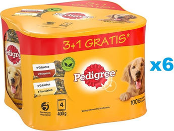 Pedigree Nassfutter mit Huhn und Rind in Gelee für adulte Hunde 24x400 g - 24 x 400 g – Bild 1 von 3