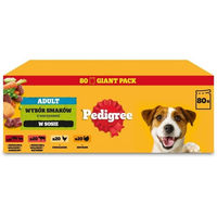 Produktbild von Pedigree Nassfutter Mix Stückchen in Sauce für adulte Hunde Rind Lamm Huhn Pute 80x100 g