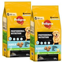 Produktbild von Pedigree Professional Nutrition Adult Hundefutter Geflügel und Rind mit Gemüse ohne Farb- und Aromastoffe 24 kg - 2 x 12 kg