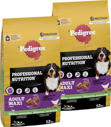 Pedigree Professional Nutrition Adult Maxi Hundefutter mit Geflügel und Gemüse für große Hunde 2x12 kg – Bild 1 von 1