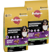 Produktbild von Pedigree Professional Nutrition Adult Maxi Hundefutter mit Geflügel und Gemüse für große Hunde 2x12 kg
