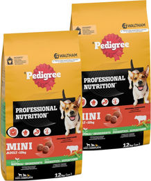 Pedigree Professional Nutrition Adult Mini Hundefutter mit Rind für kleine Rassen 2 x 12 kg – Bild 1 von 1
