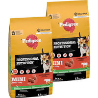 Produktbild von Pedigree Professional Nutrition Adult Mini Hundefutter mit Rind für kleine Rassen 2 x 12 kg