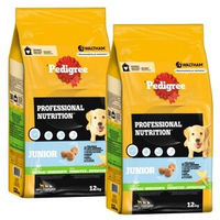 Produktbild von Pedigree Professional Nutrition Junior Welpenfutter Geflügel und Gemüse ohne Farb- und Aromastoffe 2x12 kg - 2 x 12 kg