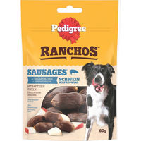 Produktbild von Pedigree Ranchos Belohnungssnack Schwein für Hunde Adult Getreidefrei ohne Zucker 7 x 60 g - 7 x 60 g