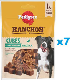 Pedigree Ranchos Cubes Belohnungssnack für adulte Hunde mit Ente ohne Zucker und Farbstoffe 7x70 g - 7 x 70 g – Bild 1 von 2