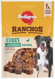 Produktbild von Pedigree Ranchos Cubes Belohnungssnack für Hunde mit Ente ohne Farb- und Aromastoffe und ohne Zucker 70 g - 70 g