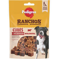 Produktbild von Pedigree Ranchos Cubes Belohnungssnack für Hunde mit Rind, ohne Zucker und Farbstoffe, 70g - 70 g