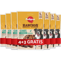 Produktbild von Pedigree Ranchos Cubes Belohnungssnack mit Ente für adulte Hunde getreidefrei ohne Zucker 490 g