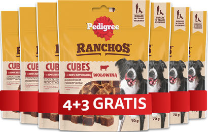 Pedigree Ranchos Cubes Belohnungssnack mit Rind für Hunde aller Altersstufen 490 g – Bild 1 von 1