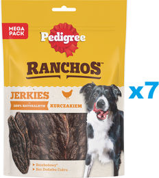 Pedigree Ranchos Jerkies Huhn Trockenfleisch Snacks für Hunde Adult Getreidefrei 7 x 180g - 7 x 180 g – Bild 1 von 2