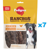 Produktbild von Pedigree Ranchos Jerkies Huhn Trockenfleisch Snacks für Hunde Adult Getreidefrei 7 x 180g - 7 x 180 g