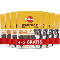 Produktbild von Pedigree Ranchos Jerkies Hundesnacks Trockenfleisch mit Huhn für erwachsene Hunde 7 x 70g