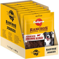 Produktbild von Pedigree Ranchos Originals Hundesnacks mit hohem Fleischanteil Rind Trockenfleisch 70 g - 7 x 70 g