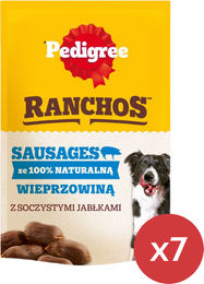 Pedigree Ranchos Sausages Belohnungssnack Würstchen mit Schweinefleisch für Hunde Adult ohne Zucker 7 x 60g – Bild 1 von 1