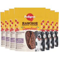 Produktbild von Pedigree Ranchos Superfoods Ergänzungsfuttermittel für adulte Hunde mit Pute, Cranberry und Reis zur Unterstützung der Verdauung 7 x 70 g