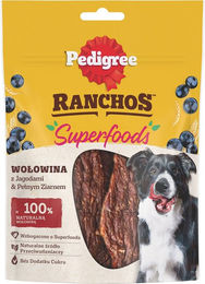 Pedigree Ranchos Superfoods Funktionssnack für Hunde mit Rind ohne Zucker und Farbstoffe 70g - 7 x 70 g – Bild 1 von 4