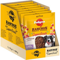Produktbild von Pedigree Ranchos Superfoods Hundesnacks mit Truthahn ohne Zucker und Farbstoffe 7x70g - 7 x 70 g