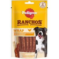 Produktbild von Pedigree Ranchos Wrap Kausnack für Hunde Adult Huhn 8 x 60 g getreidefrei - 8 x 60 g