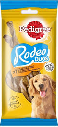 Pedigree Rodeo Duos Kausnack für erwachsene Hunde mit Huhn ohne Farb- und Aromastoffe 123g - 10 x 7 Stk. – Bild 1 von 4