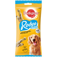 Produktbild von Pedigree Rodeo Hundesnacks mit Huhn und Bacon für erwachsene Hunde 35 Stück
