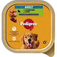 Produktbild von Pedigree Schale Extra Vital Paté Kaninchen für erwachsene Hunde mit Haut und Fell Unterstützung