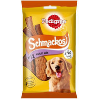 Produktbild von Pedigree Schmackos Belohnungssnack für Hunde mit Rind, Geflügel und Lamm - 12 x 86 g