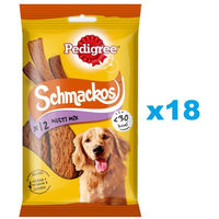 Produktbild von Pedigree Schmackos Belohnungssnack für Hunde mit Rindfleisch 18x 86g - 18 x 86 g