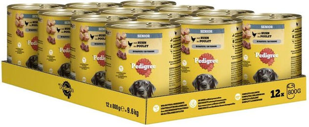 Pedigree Senior Hund Nassfutter Huhn Pastete ohne Konservierungsstoffe 12 x 800g Dosen – Bild 1 von 1