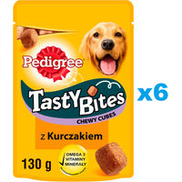 Produktbild von Pedigree Tasty Bites Belohnungssnack Hund mit Huhn 6x130 g - 6 x 130 g