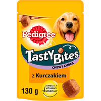 Produktbild von Pedigree Tasty Bites Chewy Cubes Hundeleckerli mit Huhn 130g - 130 g