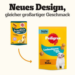 Pedigree Tasty Minis Junior Belohnungssnack Huhn 6x125 g – Bild 1 von 2