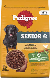 Pedigree Trockenfutter für Senioren mit Geflügel und Gemüse ohne Farb- und Aromastoffe 3 kg – Bild 1 von 1