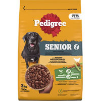 Produktbild von Pedigree Trockenfutter für Senioren mit Geflügel und Gemüse ohne Farb- und Aromastoffe 3 kg