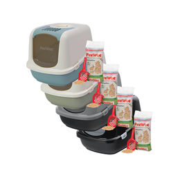 PeeWee EcoDome Katzentoilette Haubentoilette aus Kunststoff Grau – Bild 1 von 2